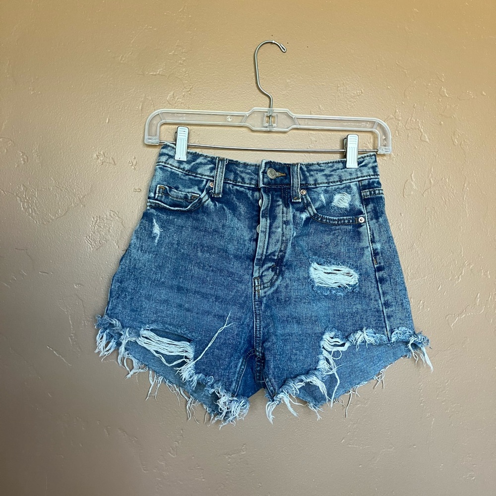 Wild Fable Blue Distressed Jean Shorts